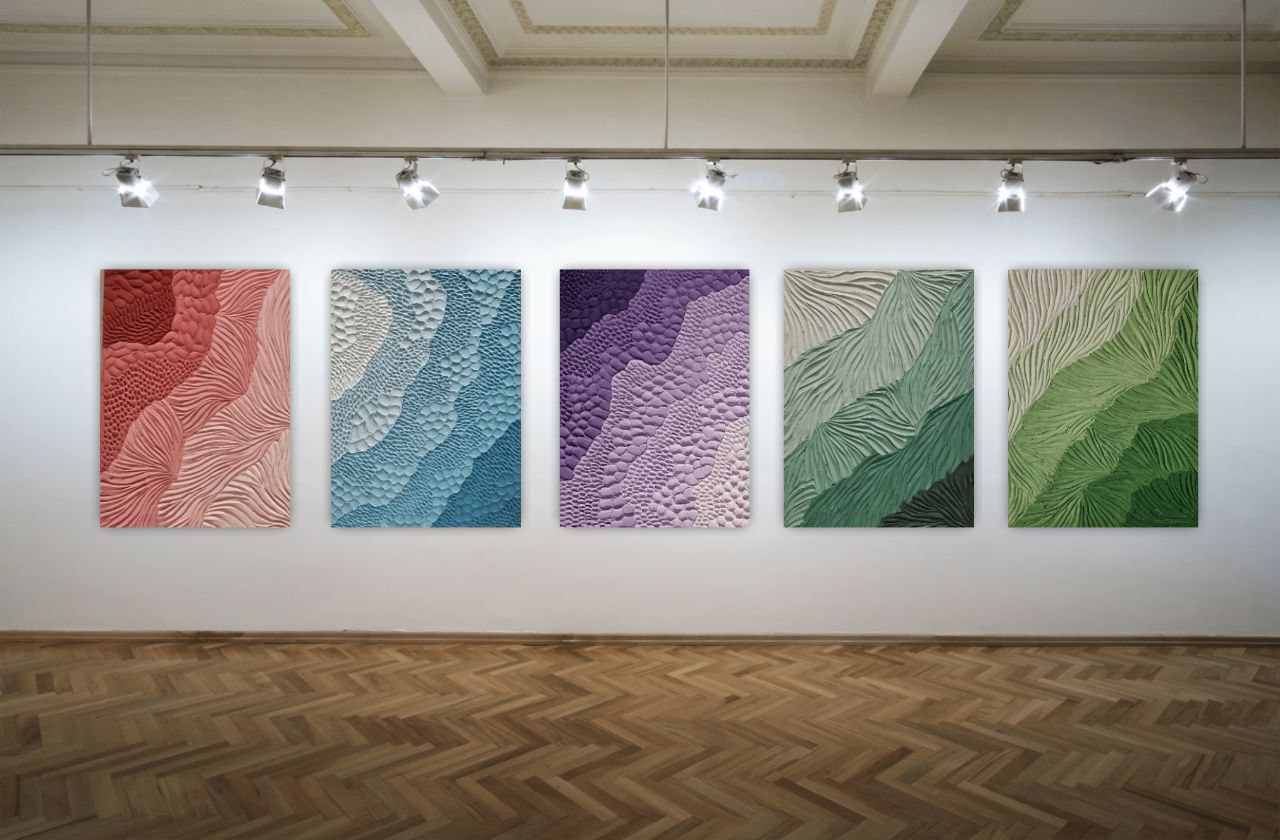 The Ombre Collection Modern Art 5 piece