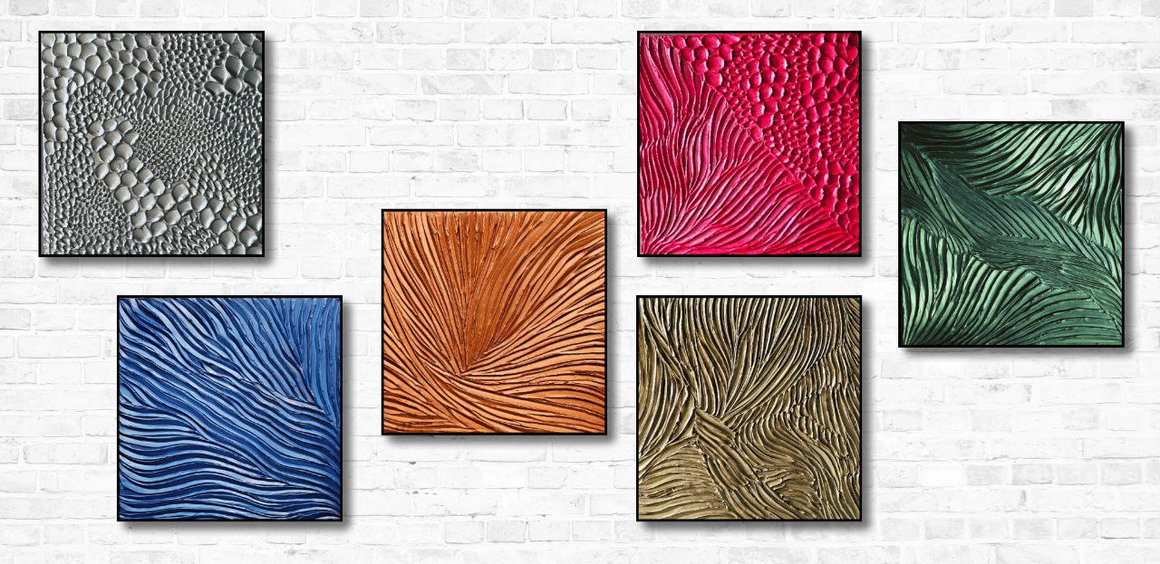 Blitz Collection | Modern textured metallic Art