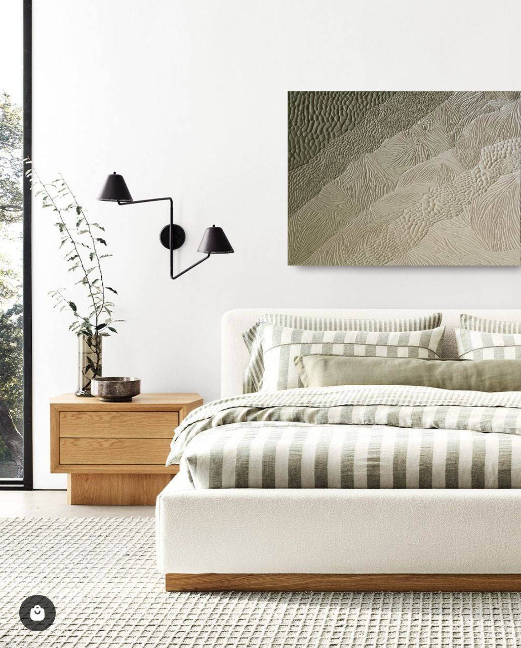 Sage Ombre | Medium textured Art painting