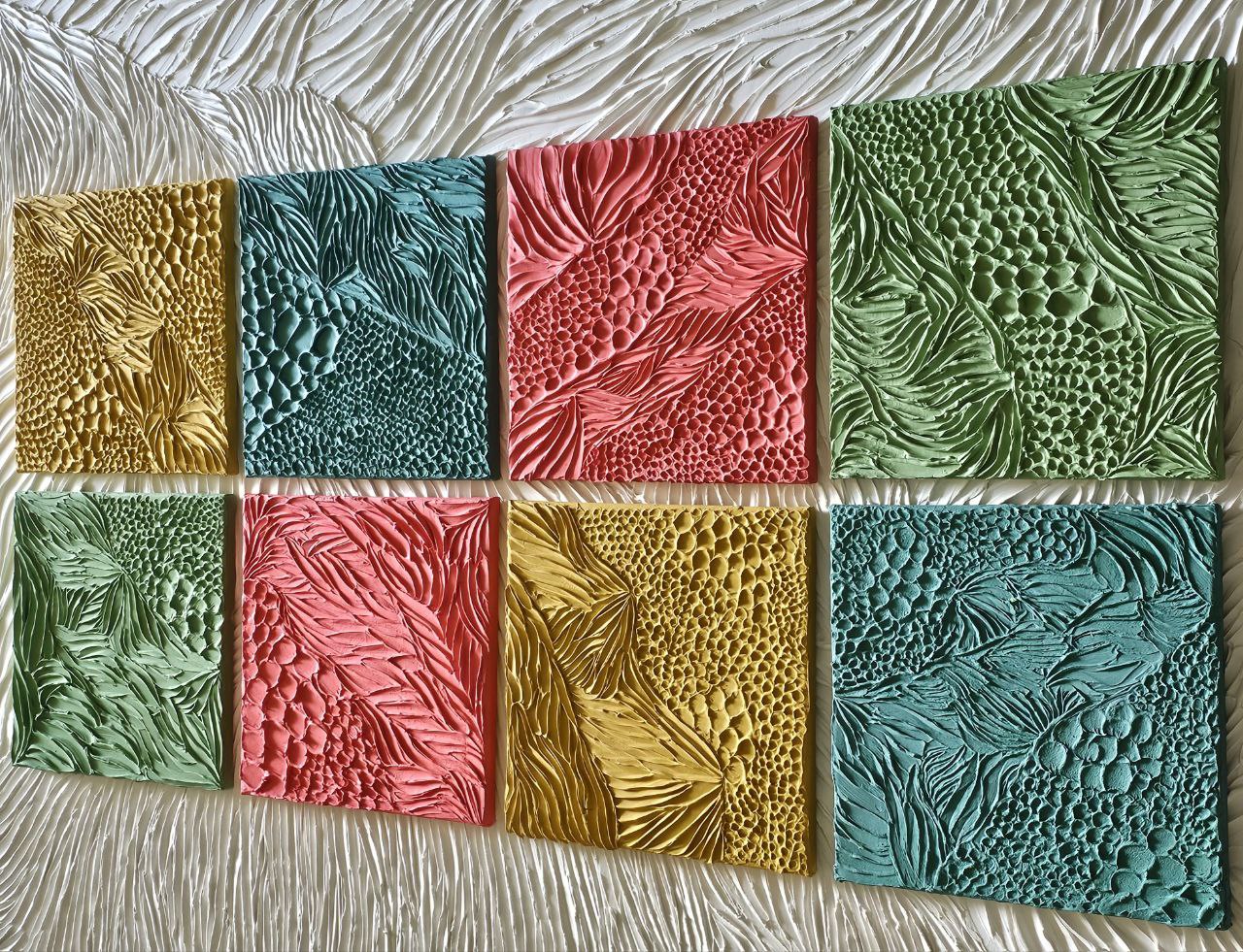 The Nursery | set of 4 color pallet textured Art painting
