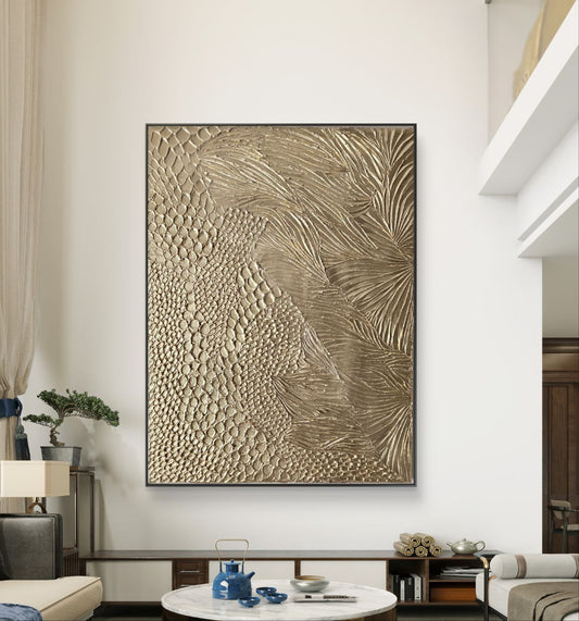 Delilah | Gold textured Art painting